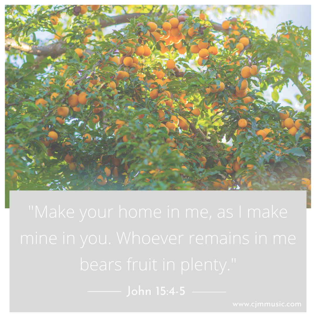 cjm music (@cjmmusic) on Twitter photo "Make your home in me, as I make mine in you. Whoever remains in me bears fruit in plenty." {John 15:4-5} #GospelReading #GospelAcclamation #ScriptureSaturday #5thSundayofEaster "Make your home in me, as I make mine in you. Whoever remains in me bears fruit in plenty." {John 15:4-5} #GospelReading #GospelAcclamation #ScriptureSaturday #5thSundayofEaster