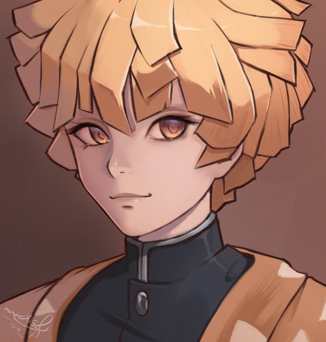 Sai |Artist | Commissions Open at Vgen 💙💚さんがTwitterに投稿した我妻善逸(鬼滅の刃)のイラスト。