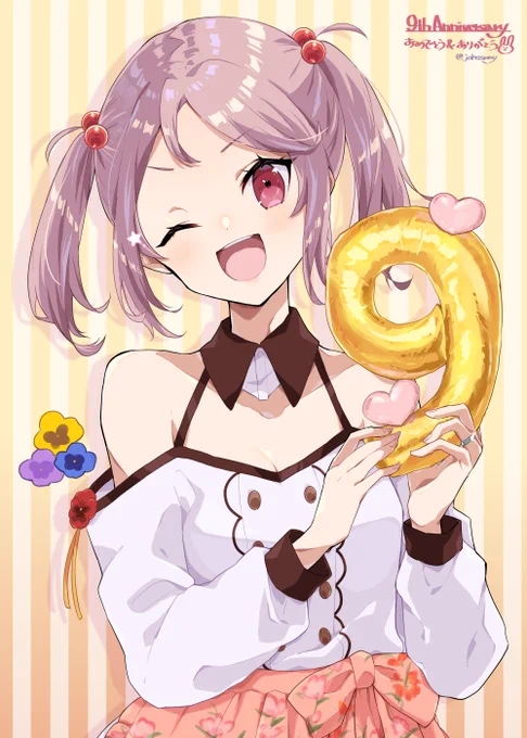 9周年の漣さんの絵です!!!遅くなったけどおめでとう!!!! 