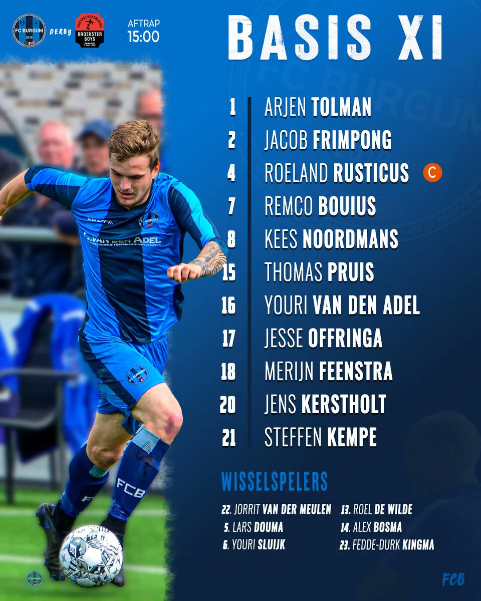 fcburgum's tweet photo. ๐ ๐๐๐ก๐-๐จ๐ฃ!๐ Het is nu of nooit mannen! Knallen!!!๐ช #FCBBRO https://t.co/cz7023NLd5