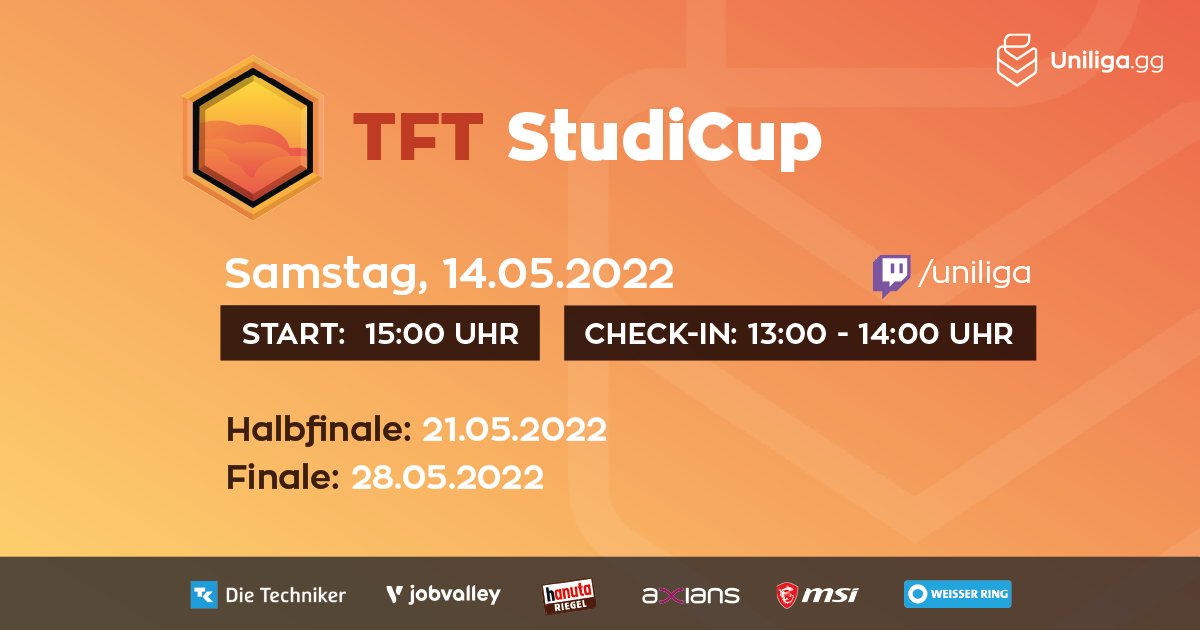 #tft🐧

Heute gehts endlich los mit TFT! Wir freuen uns schon wahnsinnig 😍

⏰ 15 Uhr
📺 twitch.tv/uniliga
🎙️ <a href="/SparklingIceT/">SparklingIceTea</a>, <a href="/JohnBishop_OW/">John Bishop</a> &amp; <a href="/cmortis_lol/">Corona Mortis</a>