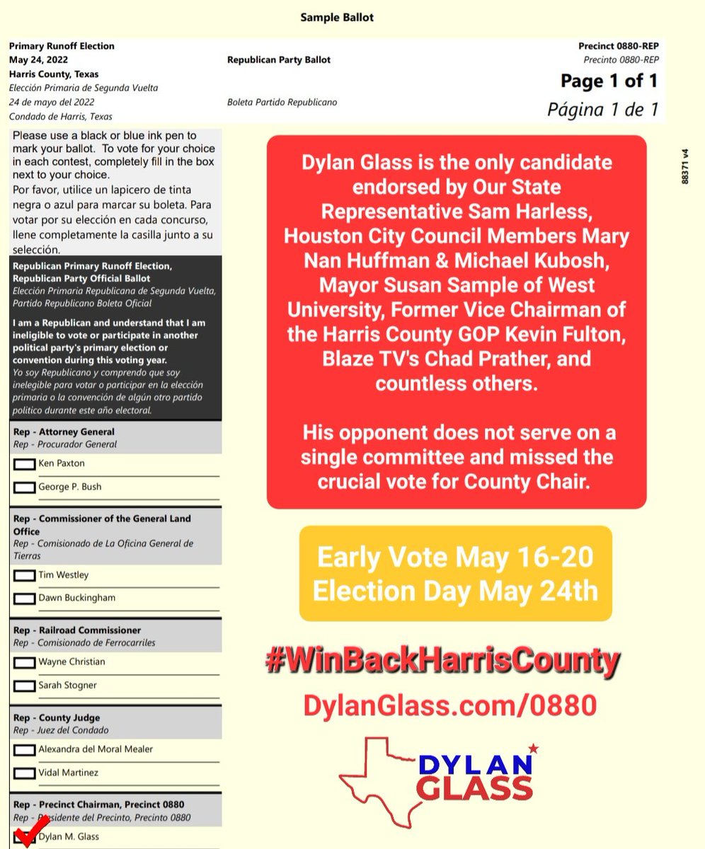 GlassDylanM's tweet image. The goal is to #WinBackHarrisCounty. We are not going to do that in an echo chamber. Everyone attending invite only events for Republican nominees are already going to be voting Republican this November.