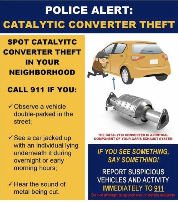 NYPD 67th Precinct on Twitter "⚠️ There has been a spike of catalytic