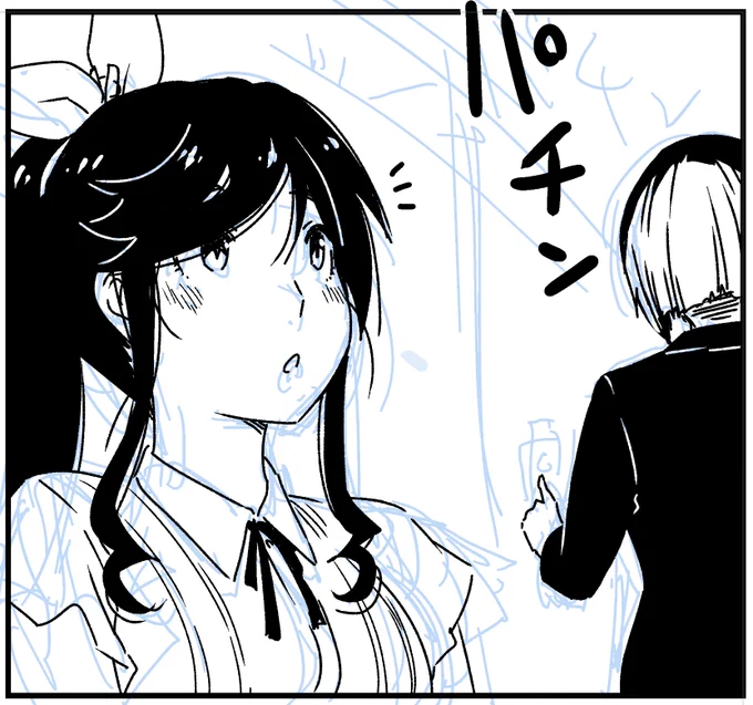 原稿ペン入れ中。新しいキャラもでます。 
