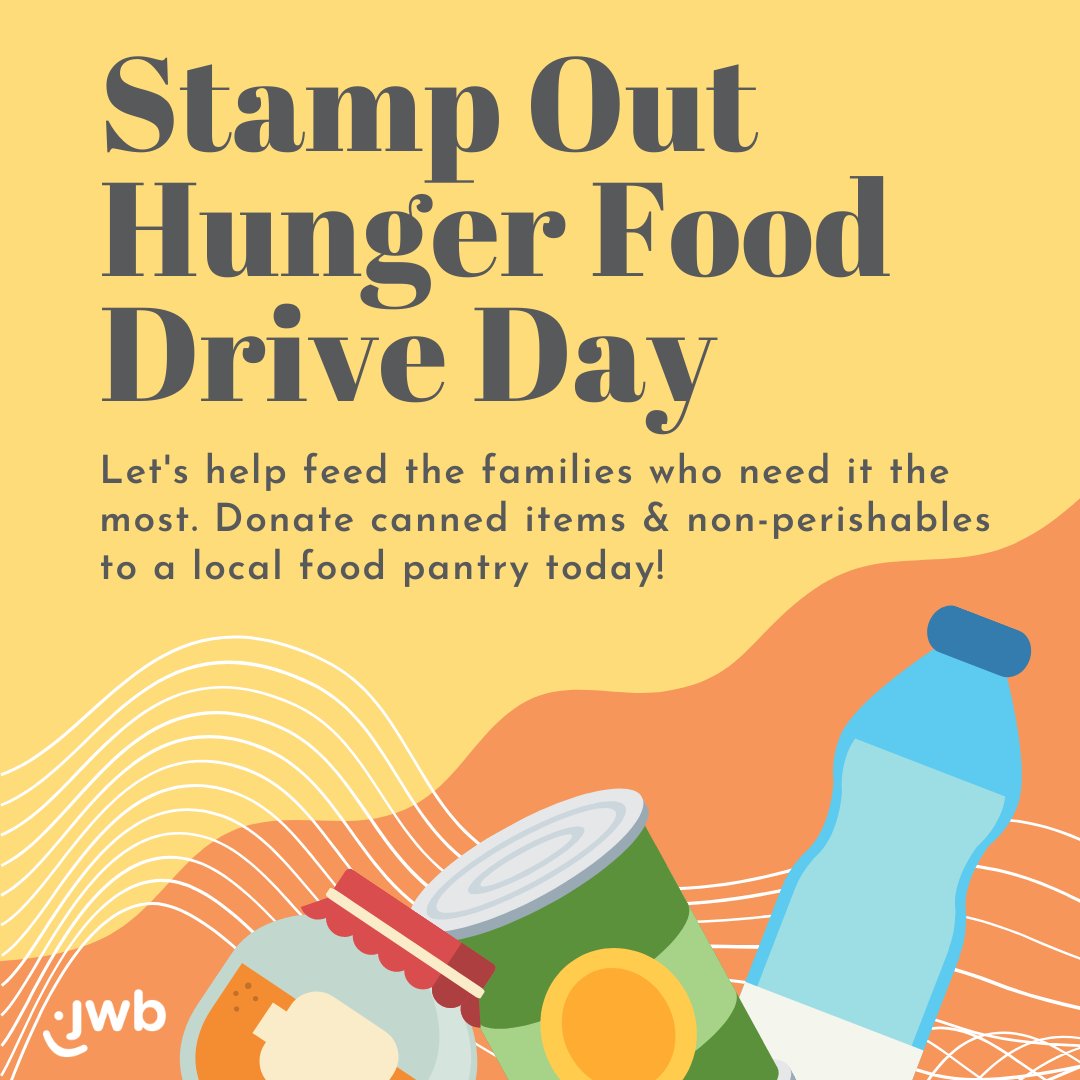 JWBPinellas's tweet photo. #StampOutHungerFoodDrive helps stock the shelves of food pantries as school gets out & many children don't have school meal programs. #JWBFunded partners like @HopeVillages & @SPFreeClinic are accepting donations to provide food to families in need.
https://t.co/g8urqU5KLl https://t.co/Rd7qsbIHdJ