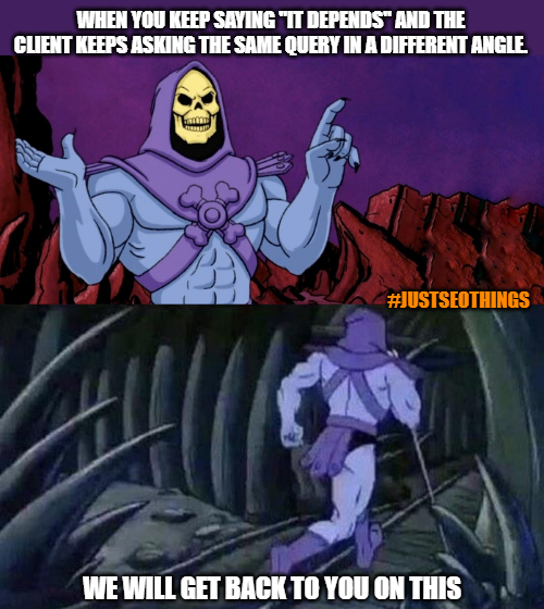 justSEOthings's tweet photo. Skeletor doesn't know other way around

#seomemes #seo #inboundmarketer #growthhacker #growth #justseothings #seotips #google #seotools #digitalmarketing #digitalmarketingmemes #marketingmemes #digitalmarketer #onlinemarketing #googleupdate #advertising #marketing #agency #admeme https://t.co/4XnCyP3cEa
