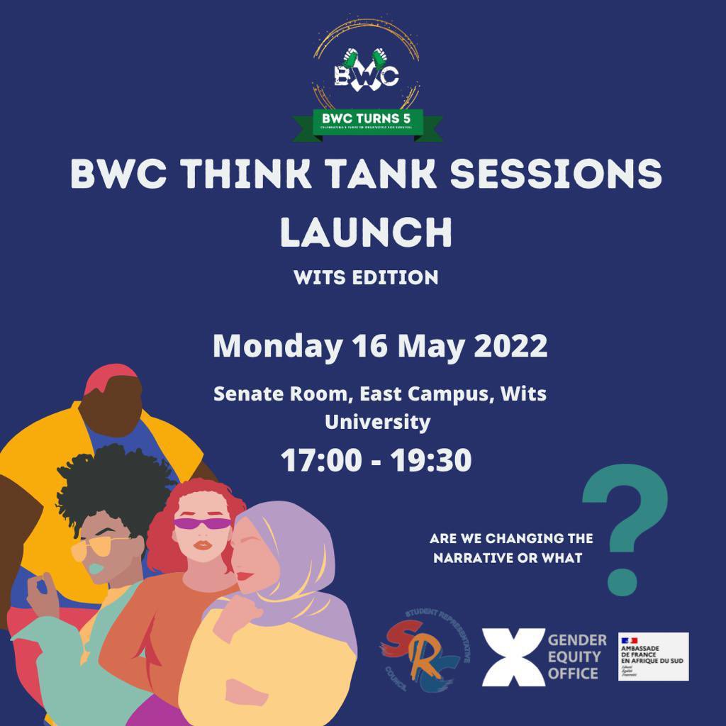 Wits_SRC's tweet photo. ‼️ATTENTION‼️Hello Witsies! We invite you to be part of the first ever Black Woman Caucus Think Tank Sessions, in partnership with the Wits SRC, Monday, 16 May @17h00. We aim to unpack aspects of the South African economy relating to the layers of GBVF.  #BWCThinkTank https://t.co/Zi3f75ECxi