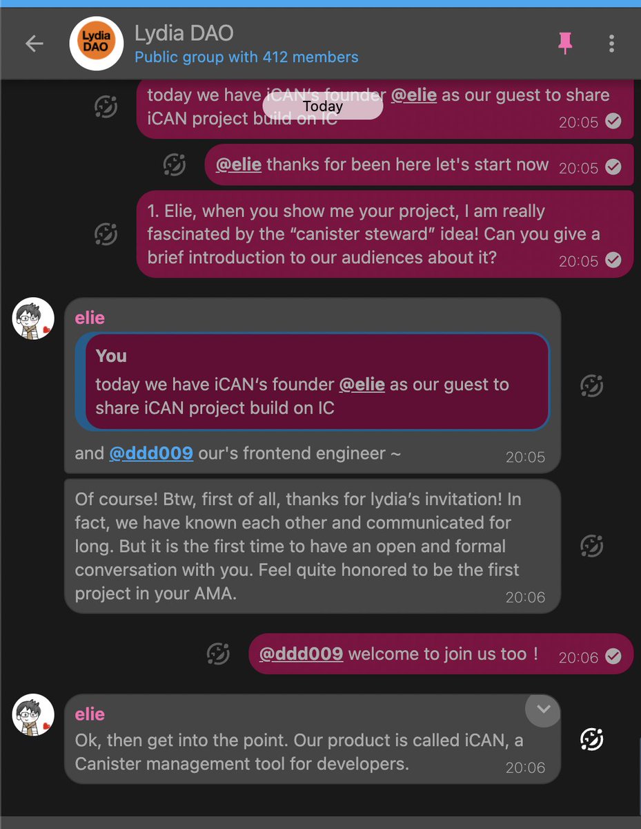 the first AMA hosting on #blockchain  is happening now！  So excited！ built on @dfintiy 
<a href="/iCAN_DAPP/">iCAN</a> <a href="/Elie74365147/">Boxer(💙,🧡)</a>  <a href="/d0d0d9real/">𝚡𝚊𝚗𝚌𝚎𝚕𝚕𝚎𝚜 💎</a>  are our   first guests！  <a href="/dominic_w/">dom williams.icp ∞</a> <a href="/herbertyang/">Herbert Yang</a>