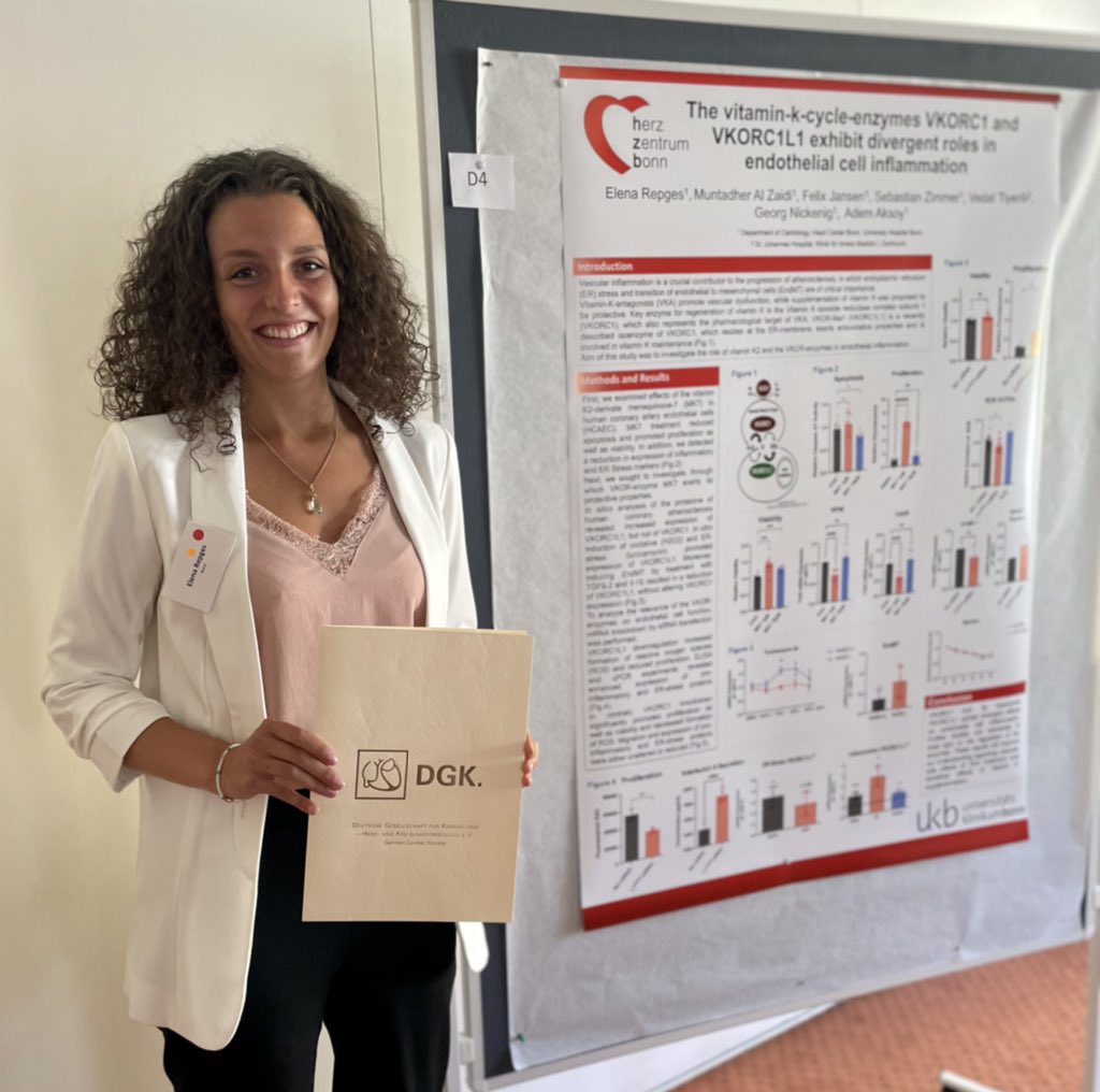 Hannah Billig (@hannah_billig_) on Twitter photo Congratulations to <a href="/ElenaRepges/">Elena Repges</a> from <a href="/UniklinikBonn/">Uniklinik Bonn</a> and Shaza El-Nemr from @Cardio_LMU on winning prizes for their presentations at the #AG19WinterSchool 🏆🌟
#welldeserved
<a href="/DGK_org/">Deutsche Gesellschaft für Kardiologie</a> <a href="/AG4_DGK/">AG4 - Vaskuläre Biologie</a> <a href="/YoungDgk/">Young DGK</a>
<a href="/antithrombotic/">Christoph B Olivier</a> <a href="/TogeislerMD/">Tobias Geisler</a> Congratulations to <a href="/ElenaRepges/">Elena Repges</a> from <a href="/UniklinikBonn/">Uniklinik Bonn</a> and Shaza El-Nemr from @Cardio_LMU on winning prizes for their presentations at the #AG19WinterSchool 🏆🌟
#welldeserved
<a href="/DGK_org/">Deutsche Gesellschaft für Kardiologie</a> <a href="/AG4_DGK/">AG4 - Vaskuläre Biologie</a> <a href="/YoungDgk/">Young DGK</a>
<a href="/antithrombotic/">Christoph B Olivier</a> <a href="/TogeislerMD/">Tobias Geisler</a>
