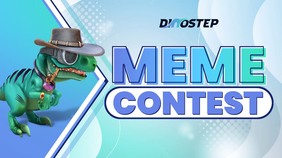 dinostepapp's tweet image. 🎯 DINOSTEP MEME CONTEST 📸

🌟 Reward:
🥇1st: $150
🥈2nd:  $100
🥉3rd: $50  
🥉4th - 10th: $25/person

🔻 Rules:
1️⃣ Follow us
2️⃣ Like ❤️, Retweet &amp;amp; Tag 3 friends in this post
3️⃣ Post a DinoStep meme image or video and tag @dinostepapp on Twitter

⏰ End Times: 14:00 UTC May 19