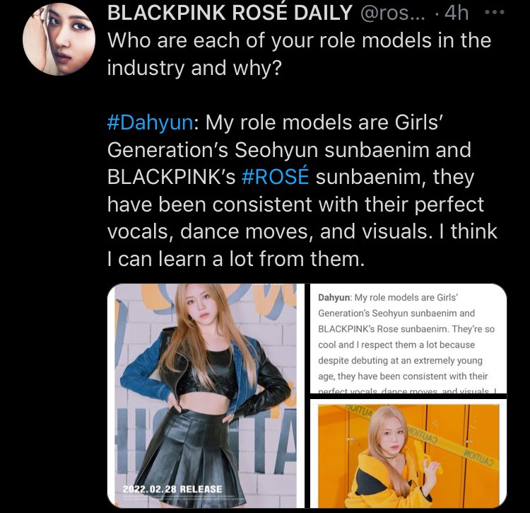 saintroseys's tweet photo. otg being played in a kdrama, an idol mentioned rosé as a role model, neck deep wants to tour with her, they mentioned her in a variety show. this happend in less than 24hrs💗 https://t.co/frs89NX8MY