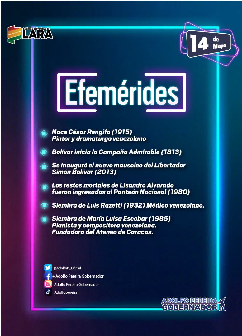 #14May Efemérides del día. Feliz fin de semana.