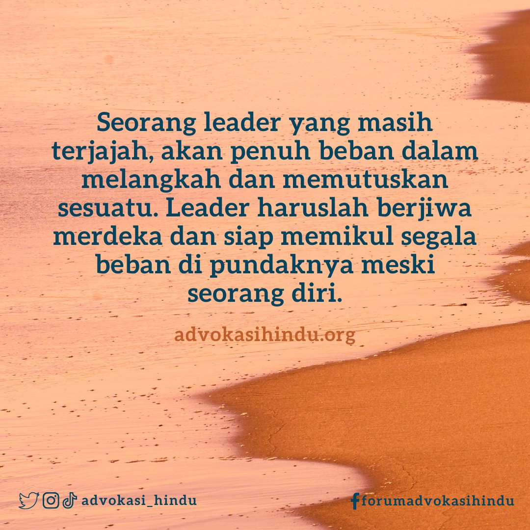 advokasi_hindu's tweet photo. Leader haruslah berjiwa merdeka...

#leader #leadership #jiwamerdeka #jiwa #merdeka #pikul #beban #pundak #jajah #advokasihindu #advokasi #hindu https://t.co/PPnAMixrlx