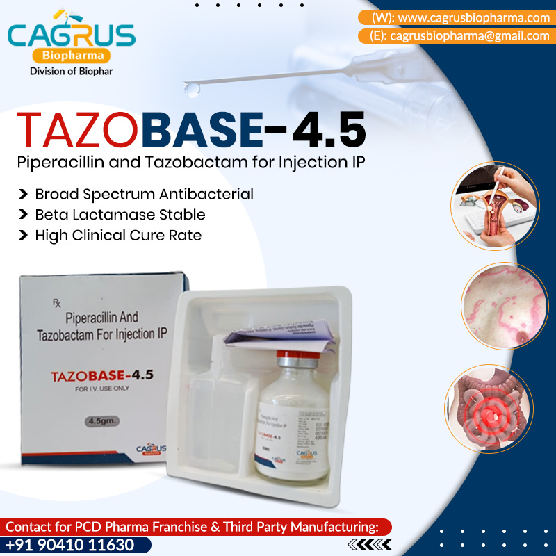 CagrusBiopharma's tweet photo. Collaborate with the leading Pharma Franchise Company for the best quality piperacillin and tazobactam injection. Our PCD Franchise services are available at the PAN India level.
Visit: https://t.co/Z3D8fiyl3I
Phone Number:+91 9041011630
Email: cagrusbiopharma@gmail.com https://t.co/wyqhPhLJL3