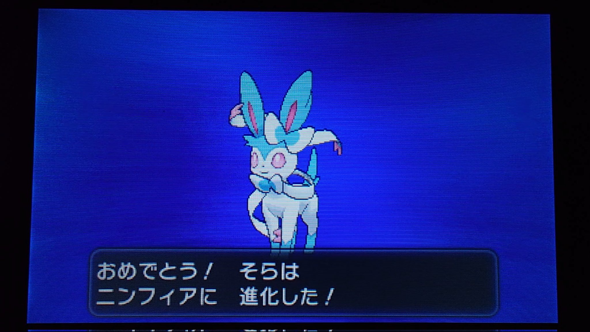 ぱすてる青 進化ポケモン ニンフィアの色違いめっちゃいい ぱす青xy色違い縛り T Co B5j6x8digj Twitter