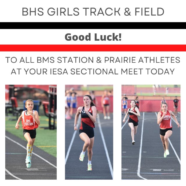 BHSGirlsTrackXC's tweet photo. Good luck #FutureFillies at Middle School T&amp;F Sectionals today! #fastfillies #strongfillies let’s go Fillies!! https://t.co/4SOLcWxbQX
