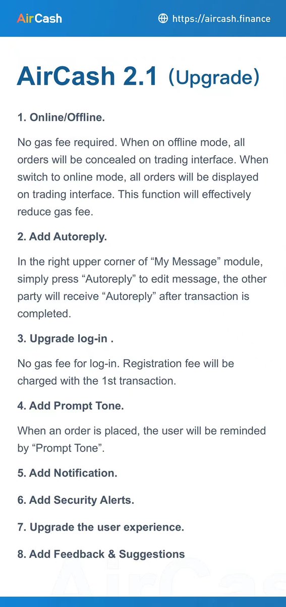yangbin13277508's tweet photo. #AirCash Updated to version 2.1. AIRCOIN has made a humanized optimization of the #AirCash.Thanks to the technical team! @Ahnor_Block @BitMartResearch @colournftcrypto @BNBCHAIN @AirCoinreal @110Swy @cz_binance https://t.co/DHaa2PHD8V