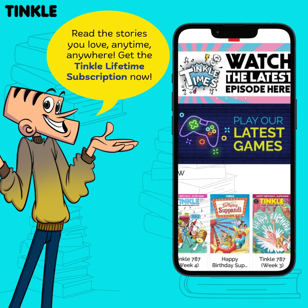 TinkleMagazine's tweet photo. Get the Tinkle Lifetime Subscription: access all your favourite Tinkle stories, anytime, anywhere! Check it out: https://t.co/0IJ3GWBkDL
#tinkle #tinkleapp #tinklelifetimesubscription #subscribe #tinklecomics #inaminamynahmo #suppandi #shambu #tantri #readers https://t.co/58iKzlhUXv