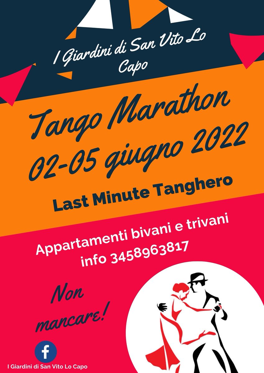 MaxLoBianco's tweet photo. San Vito Lo Capo Tango Marathon 02-05 Giugno 2022
I Giardini di San Vito Lo Capo 
Info 3458963817
#tangomarathon #sanvitolocapo https://t.co/kNTqvmkblx