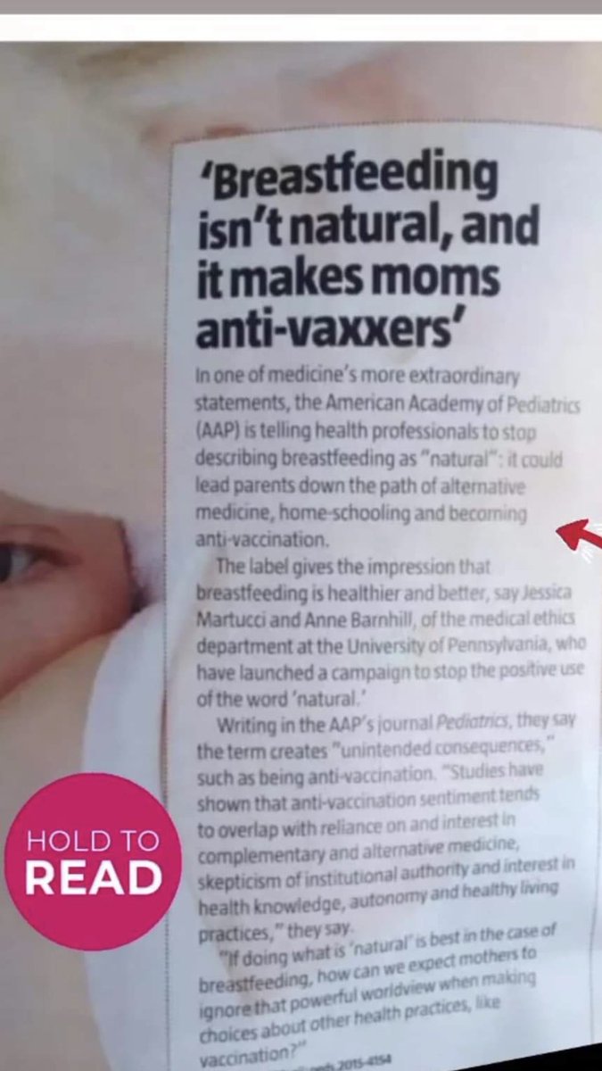 leisuretime's tweet photo. @Flrtnwthdisastr @scrowder Ironically, there’s a media blast against breastfeeding right now. https://t.co/i7eYlCtHL4