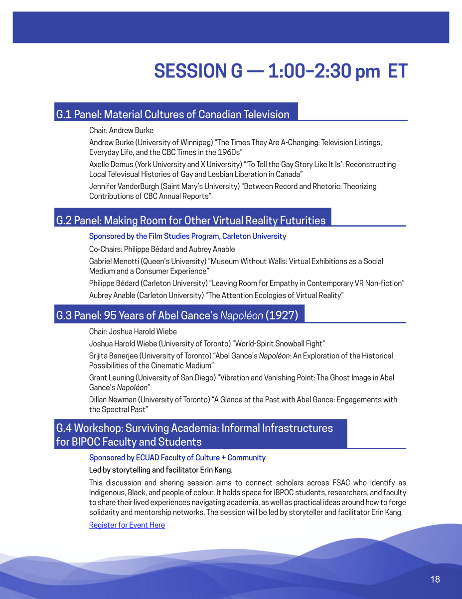 _filmstudies's tweet photo. The #FSAC2022 Day 3 has begun! Check out the panelists speaking today below. Make sure to register before 1PM in order to attend these panels!    

Remember to register with Congress to join: https://t.co/S1uPHvGfng     

For more information: https://t.co/TBwQq2jvPk https://t.co/fKwAd88bVZ