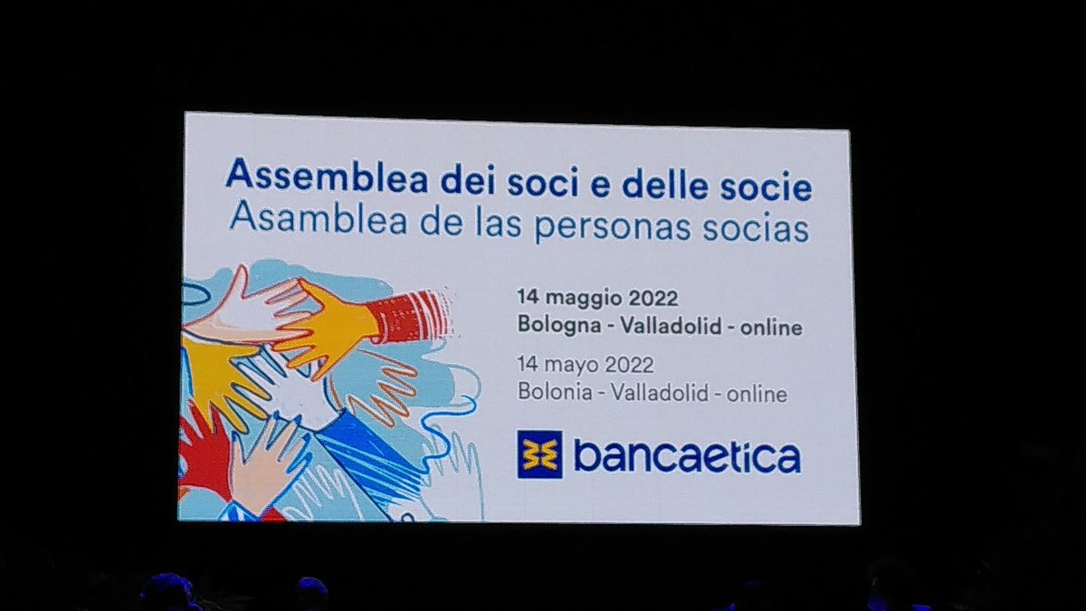 Sta per iniziare l'assemblea di @bancaetica al <a href="/CelebrazioniBo/">Il Celebrazioni</a> 
#StayTuned