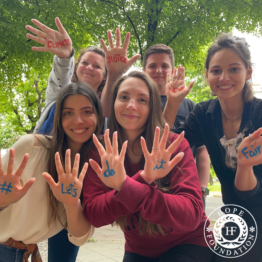 hope_found's tweet photo. On this #WorldFairTradeDay, we #FairChampions also raise our hands for #ClimateJustice! 🙌
Together we can make a difference through small gestures like advocating fair fashion. 
We support the battle against the #ClimateCrisis through our project!

#LetsDoItFair #Hopefoundation https://t.co/M5ZFSzodmz