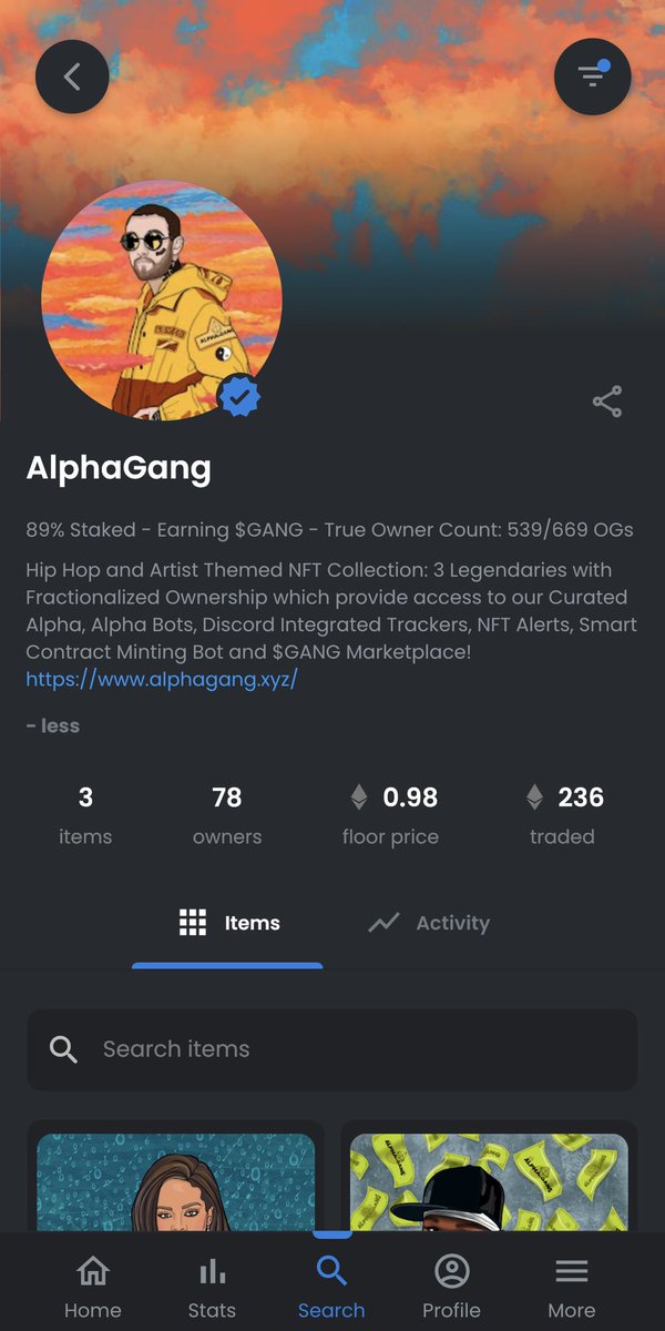 Bull 🐂 or 🐻Market, 
The Gang stays Eating 🥩

We called a PXN dump, and an AG OG Pump yesterday. 

Way more than just your ordinary Alpha, Tools, Marketplace or NFT Art Collection.

Only 77 owners left till 100% Staked. 

opensea.io/collection/alp…