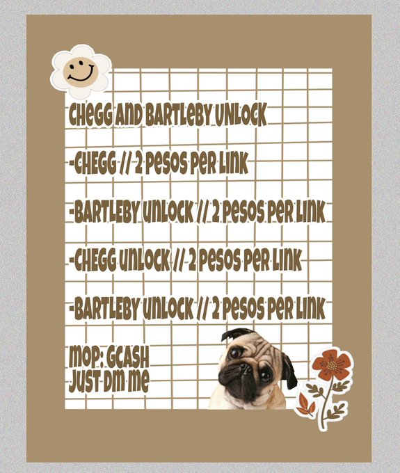 🔴 CLOSED CHEGG || CHEGG•BARTLEBY UNLOCK DOS tweet media
