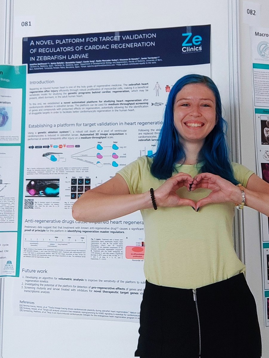 So excited to be able to share my PhD project about heart regeneration in the #Zebrafish with <a href="/ZeClinics/">ZeClinics</a> at  #Weinstein2022, my first ever conference!! <a href="/ZebrafishRock/">Zebrafish Rock!</a> 💕