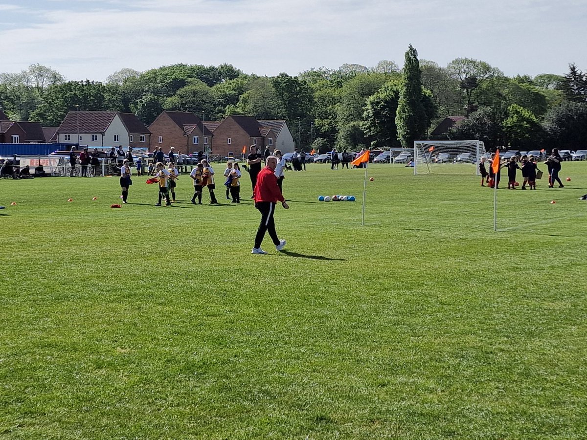 aylsham_fc's tweet photo. All set up and ready to go, teams arriving,let the girls and womens cup finals begin!!! @NWGFL https://t.co/HpMOt1LyGZ