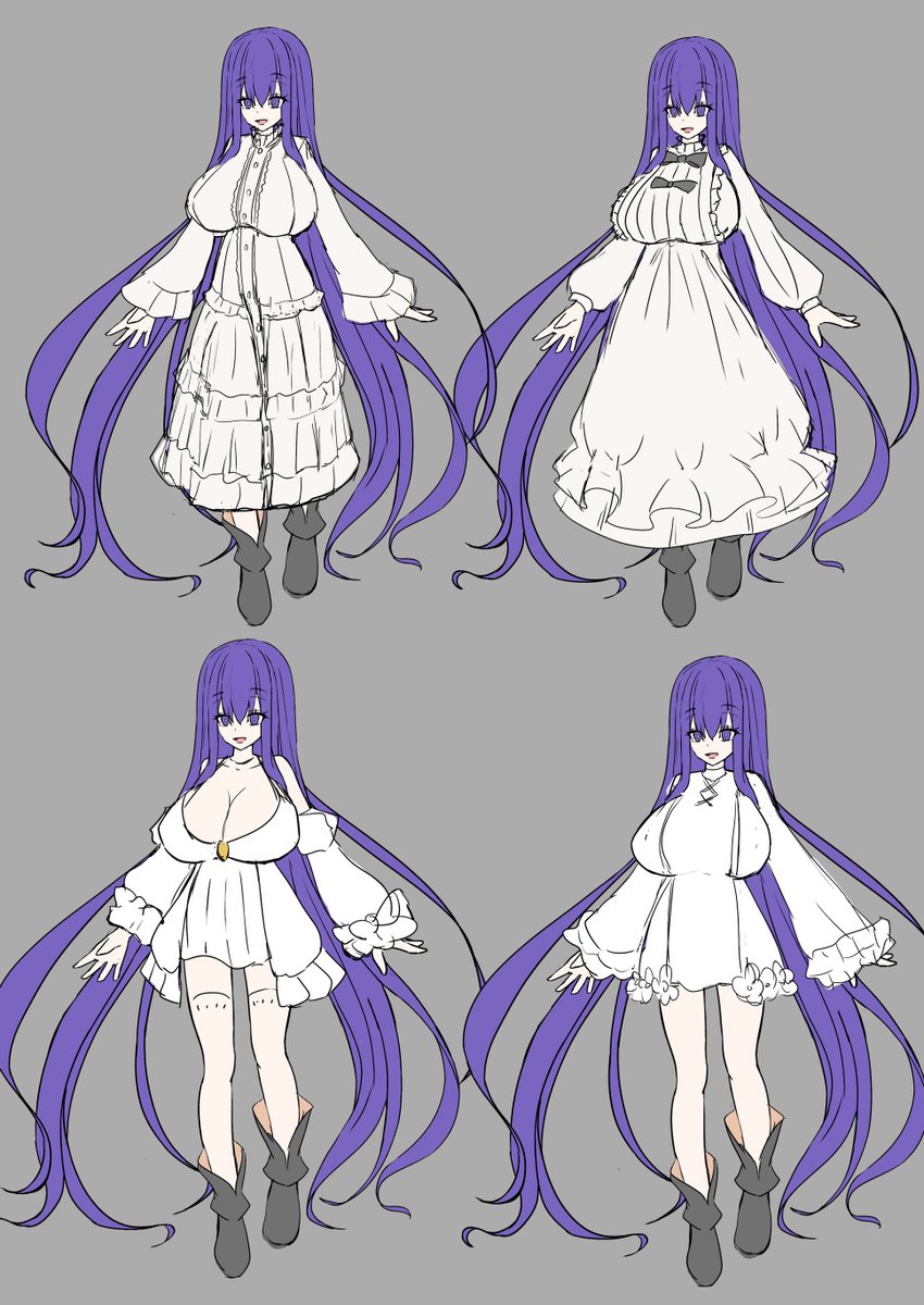 マナちゃん白い服が似合うからいろいろデザインをパクッて着せてみたけどロングスカートに合うなー(*'ω'*)
どれが可愛いですかね? 