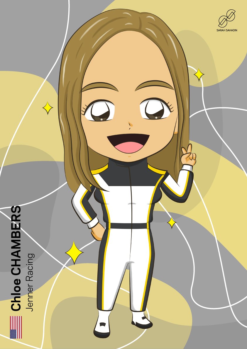 Chibi @ChloeCRacing 🇺🇲 - Jenner Racing - @WSeriesRacing 💖 [NOTE: Please leave a credit when repost this work and DO NOT PLAGIARISE/REPRODUCE IT.] #wseries #femalesinmotorsport #art #anime #manga #chibi #racing #motorsport #SupportArtists #ArtistOnTwitter