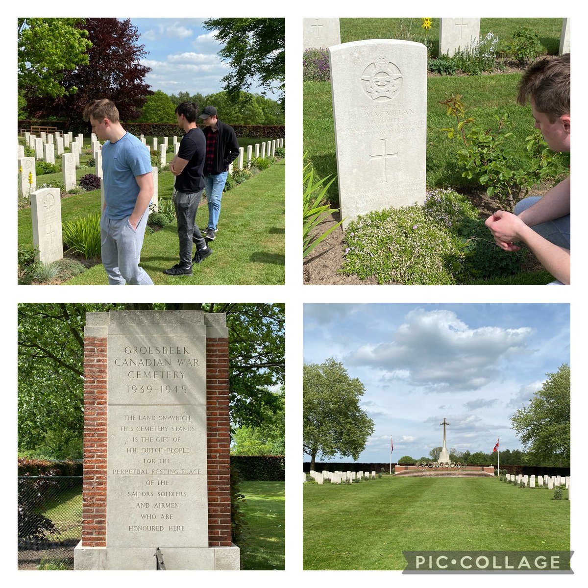 An emotional day at #groesbeekcanadianwarcemetary with boys of the same age as many who gave their lives, including the great uncle of one <a href="/MacmillanTina/">Tina</a> Tks to <a href="/AllSaintsOCSB/">All Saints High School</a> <a href="/OttCatholicSB/">Ottawa Catholic School Board</a> for their work <a href="/FacesToGraves/">FacesToGraves</a>  #NeverForget
