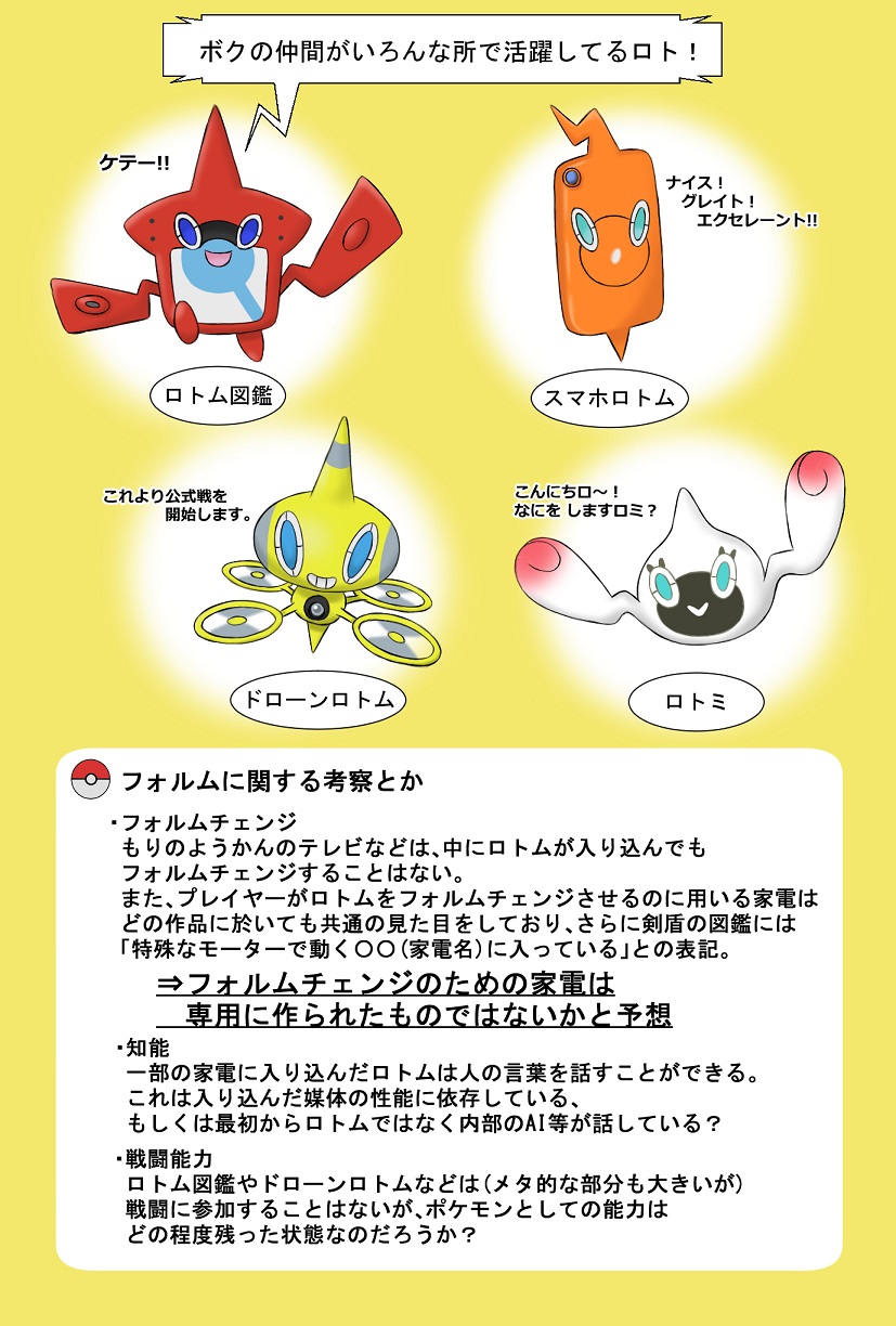 センジ Rt Aq Neon 第4回 お題 ロトム こうして見ると種類がどんどん増えていってるなあ 後半はフォルムチェンジに関するちょっとした考察です ポケモン週末レポート T Co Pjcqxl9gai Twitter