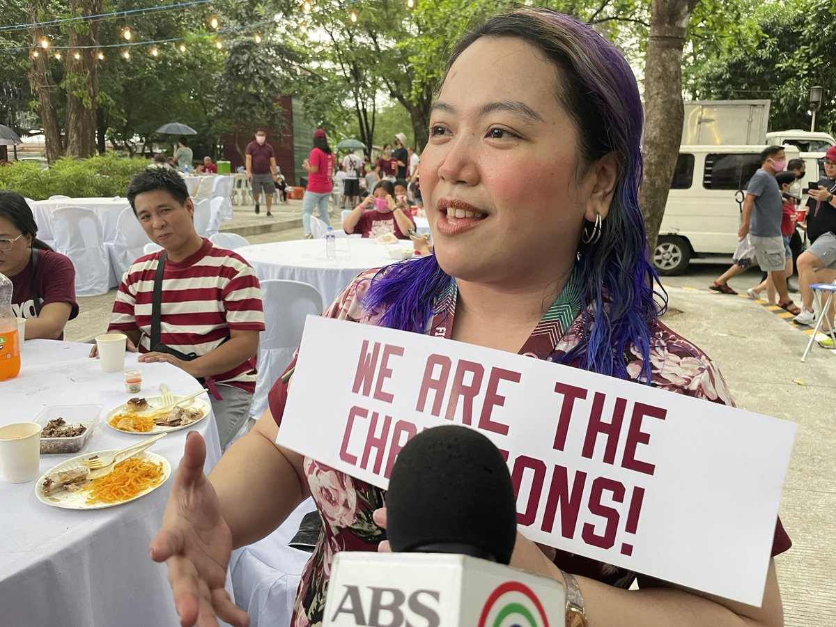 Hardcore UP Fighting Maroons fan Kristine Concepcion (<a href="/astroboyisgay/">KC / astro_boy</a>) is ecstatic with the championship. She started a long twitter thread which she continued updating until the Maroons won. The moment came yesterday. <a href="/ABSCBNNews/">ABS-CBN News</a>