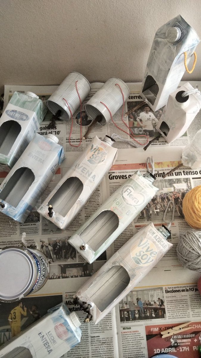 AnemAlTros's tweet photo. Tot q punt per la jornada de diumenge 15 de maig!
Les menjadores d’ocells amb material reciclat t’esperen per ser pintades!

👉 11-12h: Taller familiar de Menjadores d'ocells
👉 11-13h: Visita guiada per l'hort

Apunta’t a 
✍️ https://t.co/Gfn3MEdRxG https://t.co/Om3IJfRxkB