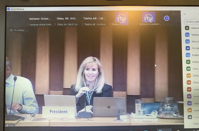 DBetheaMurphy's tweet photo. Honored to be the Chairwoman of the ITU Group on 5G Satcom requirements leveraging  #globalcooperation to ensure 5G for everyone #closingthedigitaldivide https://t.co/icudTOPuVl