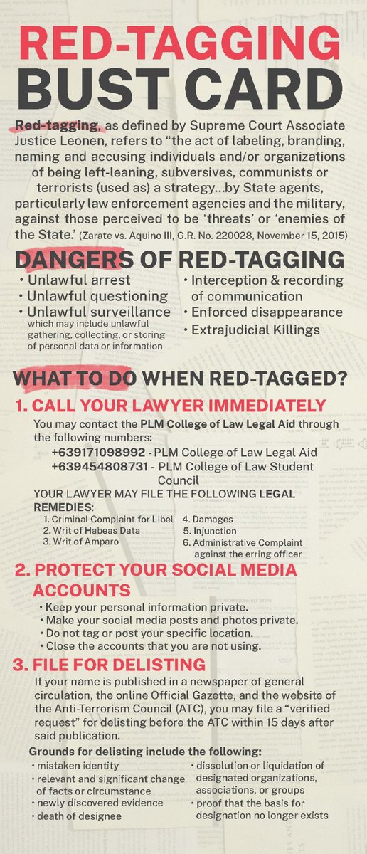 No to red-tagging!