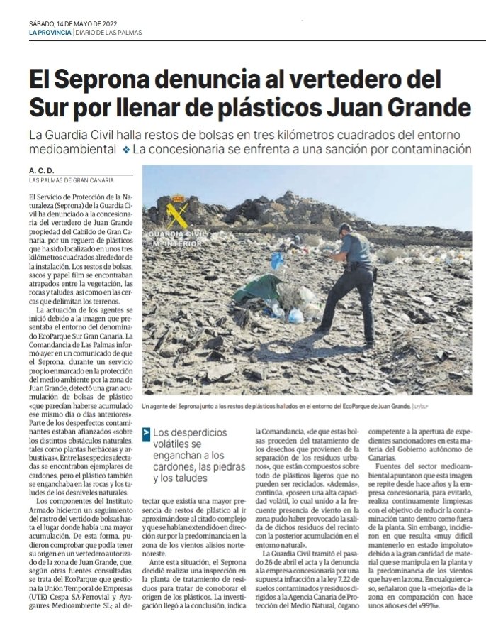 PPCabildoGC's tweet photo. 😷 Otro ejemplo más de la 'ecoisla' que nos está dejando Antonio Morales... 🗞👇 https://t.co/zoGUPLNqeJ