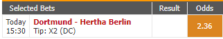 Point2Win's tweet photo. Super odd of the day @ 2.36 

Hertha Berlin double chance X2 @ 2.36

#bundesliga #Dortmund #HerthaBerlin https://t.co/HiOk3gW4vP