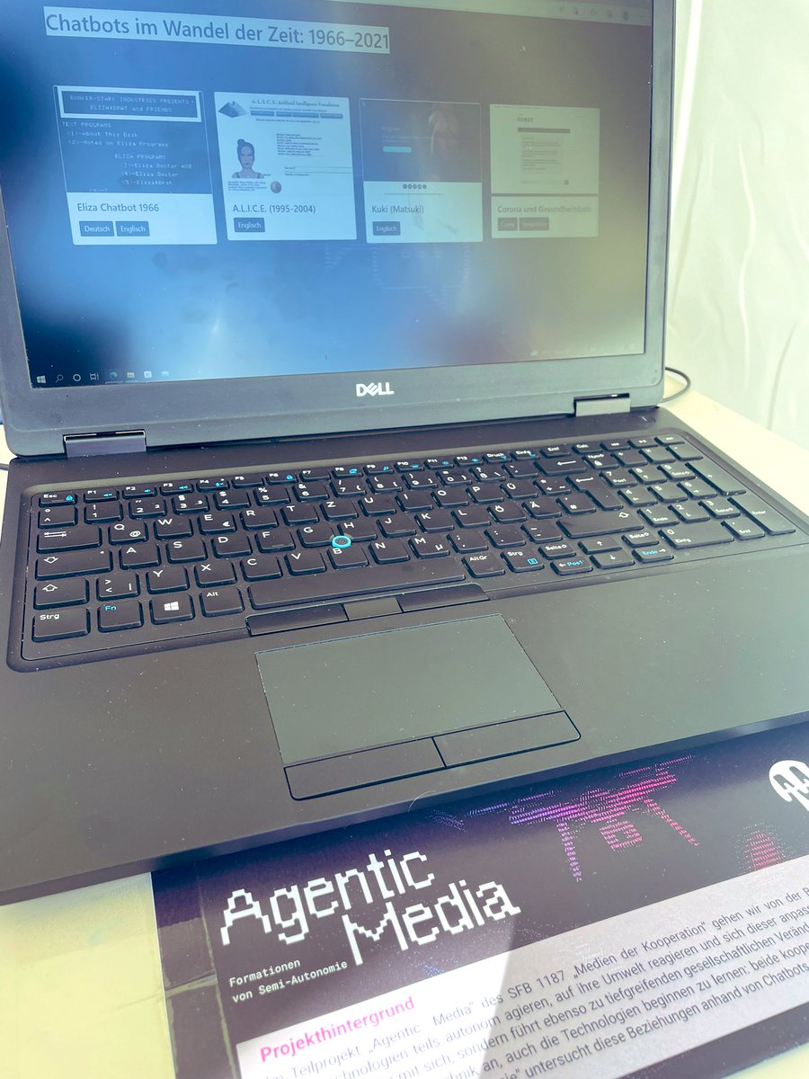mediaofcoop's tweet photo. Mit unserem Teilprojekt B08 „#AgenticMedia“ könnt ihr mit vergangenen und aktuellen Chatbots #kooperieren. https://t.co/ZhgMMvlcJn