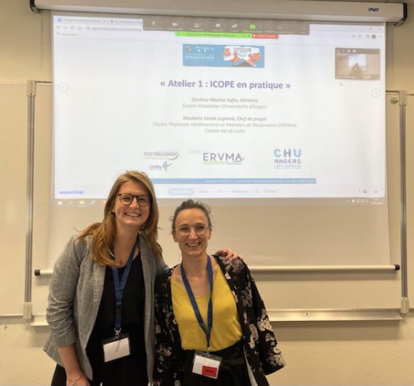 LeglandSarah's tweet photo. Merci aux organisateurs du @SgocAngers22 pour ce beau programme 2022,et de m’avoir permis de présenter 2 de mes projets:#telestaff_EHPAD @RCValdeLoire en com orale &amp; la formation santé bucco-dentaire en EHPAD en com écrite;ainsi qu’#ICOPE en atelier😁👍@ERVMAcvdl @GeriatrieTours https://t.co/4FmBmeTBFY