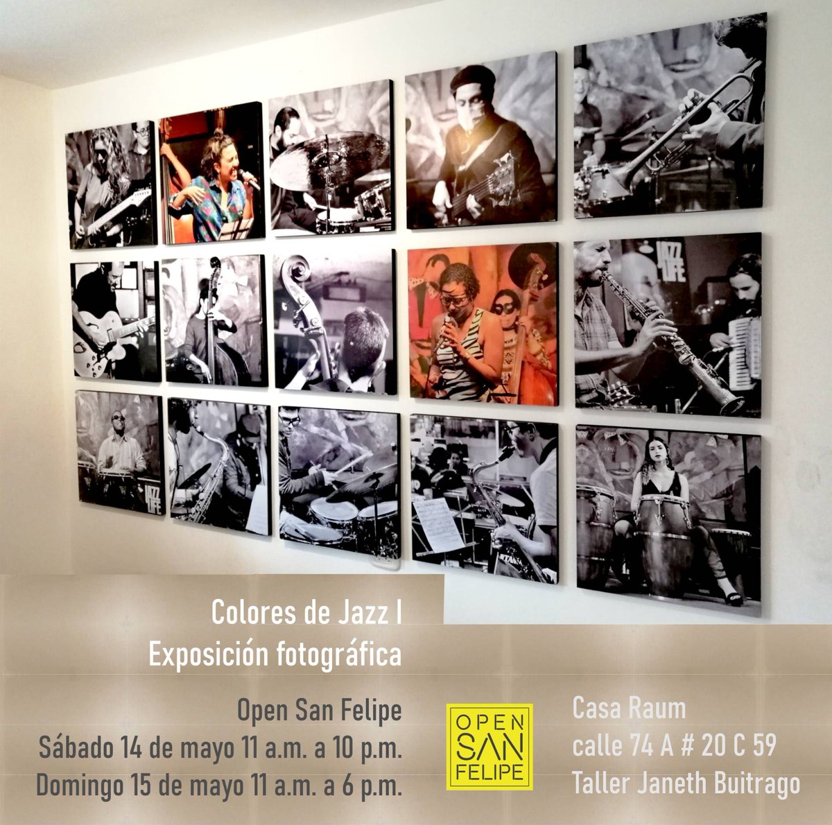 SanCafJazzClub's tweet photo. Este sábado y domingo exposición fotográfica "Colores de Jazz I" en el @opensanfelipe.
#vhudu2022 #sancafejazzclub https://t.co/wocXldcGtU
