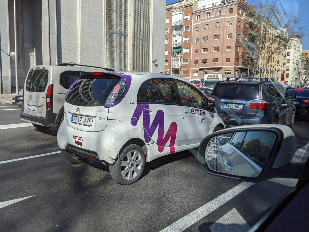electricfelix's tweet photo. @tomaxwell Madrid has been rockin' electric mobility for years. Who needs Uber when you have #eCooltra and @zity and @Free2Move (photos from 2020). 
#rentelectric https://t.co/ieniZwAtQB