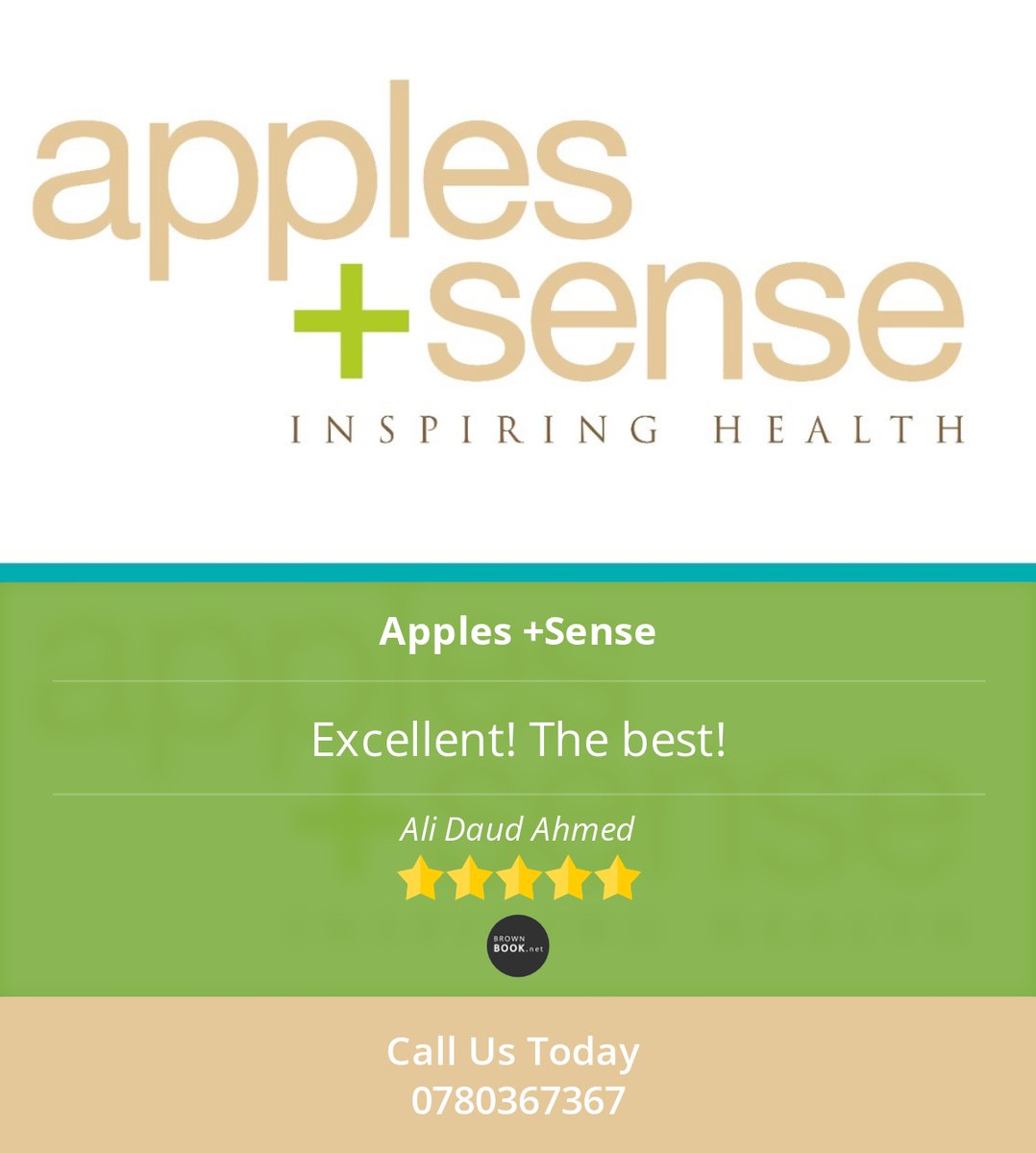 ApplesAndSense's tweet photo. 5 Star: Ali D. "Excellent! The best!" https://t.co/3grlvw0HoC https://t.co/DJyIpPW1RN