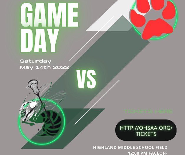 LacrosseHornets's tweet photo. First playoff game in Highland Lacrosse history
π Bowling Green HS
π 12:00pm
π Highland Middle School
ποΈ https://t.co/Wpu2ADdiUc
π No tickets will be sold at the gate and no passes of any kind will be accepted. Buy them before arriving tomorrow.
#GoHighland | @LacrosseHornets https://t.co/xWJxexoHZS