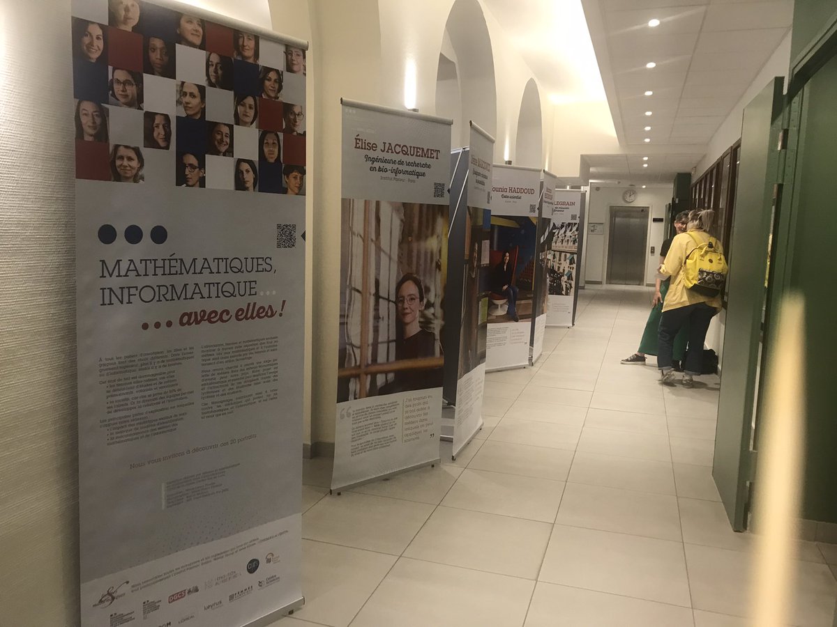 👩‍🏫Une très inspirante découverte des métiers à travers l’exposition <a href="/femmesetmaths/">femmes et maths</a> à <a href="/InHenriPoincare/">IHP</a> : des portraits de femmes qui témoignent de leurs parcours.