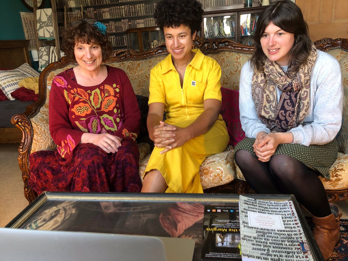 ExploreArch's tweet photo. Momentous end to a big week:
@KzooICMS & @IMdFS hosted #MarieInTheMargins international premiere.
Showed clip featuring performer @hannahcollisson. Loved the details the audience picked up on especially women’s workplaces as sacred spaces.
#MariedeFrance @GailBorrow @1066Unicorn https://t.co/eOuwduhDvD
