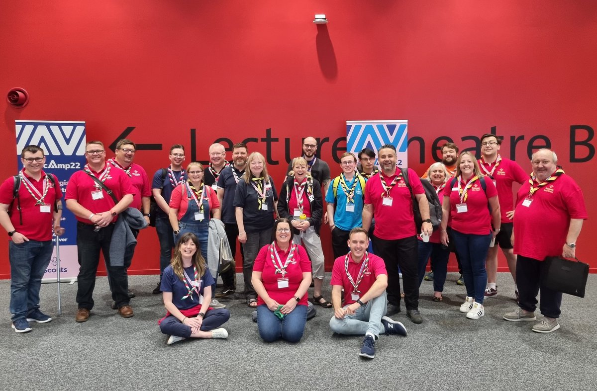 It's super to be with some of Team Cymru <a href="/ScoutsCymru/">ScoutsCymru</a> in Manchester for BaseCamp22.
We've come together to explore how we keep our movement moving for a future where we support even more young people to get those crucial #SkillsForLife for their future.